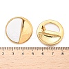 Flat Round 304 Stainless Steel Stud Earrings EJEW-C142-04G-02-5