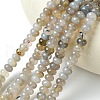 Natural Grey Agate Stone Beads Strands G-S105-8mm-03-2