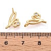 Brass Micro Pave Cubic Zirconia Charms KK-N263-97G-K-3