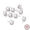 Anti-Tarnish Rhodium Plated 925 Sterling Silver Peg Bails STER-D035-47P-10-4