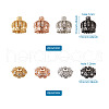 Hollow Brass Micro Pave Clear Cubic Zirconia Beads ZIRC-TA0001-16-6