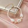 Mother's Day Jewellery Adjustable Shell Pearl Beaded Bracelets BJEW-L692-008G-5