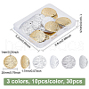 Fingerinspire 30Pcs 3 Colors Environmental Protection Electroplating Brass Pendants KK-FG0001-05-2