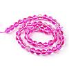 Synthetic Moonstone Beads Strands G-R375-8mm-B01-2