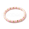 Handmade Polymer Clay Heishi Beads Stretch Bracelets Set BJEW-JB07397-9