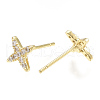 Brass Ear Studs X-KK-S348-215-1