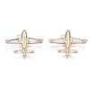 Brass Micro Pave Clear Cubic Zirconia Pendants KK-Q764-015-1