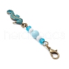 Ocean Theme Alloy Charm & Glass Beads Pendant Decorations HJEW-JM03158-04-4