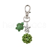 Turtle & Round Synthetic Turquoise Pendant Decorations HJEW-JM03277-03-2