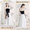 Satin Cloth Ribbon Wrap Around Chain Belt AJEW-WH0314-198E-5
