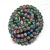 Baking Painted Glass Beads Strands X-DGLA-Q023-8mm-DB70-3