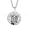 Unisex 201 Stainless Steel Constellation Pendant Necklaces NJEW-T011-LA721-3-1