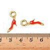 Brass Micro Pave Clear Cubic Zirconia European Dangle Charms KK-K293-52G-3