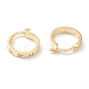 Brass Micro Pave Clear Cubic Zirconia Hoop Earrings EJEW-J101-26G-2