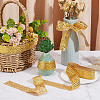 7.5 Yards Polyester Jacquard Flower Ribbon OCOR-WH0088-84C-5