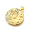 Brass Micro Pave Cubic Zirconia Pendants KK-Z104-15G-2