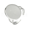 304 Stainless Steel Cuff Rings Components STAS-Z138-02P-03-2