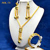 Alloy Pendant Necklace & Stud Earring & Bracelet FS-WGC4C10-01-1