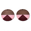 Resin & Walnut Wood Pendants RESI-S389-070A-A14-2