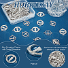 HOBBIESAY 60Pcs 3 Styles Alloy Connector Charms with Crystal Rhinestone FIND-HY0002-57-4