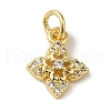 Brass Micro Pave Clear Cubic Zirconia Pendants KK-R162-006A-G-1