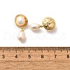 Mother's Day Jewellery Natural Pearl Dangle Ear Studs EJEW-L099-07G-5