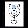 Synthetic Opalite Heart Display Decorations PW-WG5A099-23-1