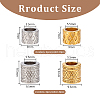 Unicraftale 16Pcs 4 Styles Ion Plating(IP) 304 Stainless Steel European Beads STAS-UN0061-08-3