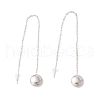 Long Chain with Round Ball Dangle Stud Earrings EJEW-A067-17P-1