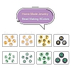 414Pcs 8 Style Heart & Flat Round Opaque/Transparent Acrylic Beads MACR-YW0001-46-2
