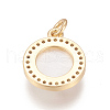 Brass Micro Pave Cubic Zirconia Pendants ZIRC-L078-043C-NR-2