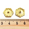Rack Plating Brass Crystal Rhinestone Hexagon Spacer Beads KK-S379-13G-2