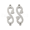 Non-Tarnish 304 Stainless Steel Connector Charms STAS-P344-13P-1