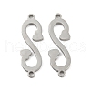 304 Stainless Steel Connector Charms STAS-P344-13P-1