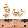 Brass Micro Pave Cubic Zirconia Charms KK-N261-104D-G-3