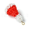 Seed Beads Beaded Charms PALLOY-MZ00296-4