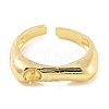 Rack Plating Brass Open Cuff Ring Settings KK-Z071-32G-2