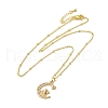 Brass Micro Pave Clear Cubic Zirconia Pendants Necklaces NJEW-K269-05G-01-2