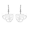 Coffee Cup Shape 304 Stainless Steel Dangle Earrings LY4218-1-1