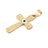 Ion Plating(IP) 304 Stainless Steel Enamel Rhinestone Pendants STAS-Q325-05C-G-2