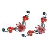 Computerized Embroidery Non Woven Fabric Iron On/Sew On Patches AJEW-T010-04A-2