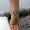 Ethnic Style Alloy Flower Round Ball Tassel Anklets for Women FS-WGC1E37-01-2