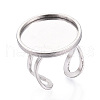 304 Stainless Steel Cuff Ring Findings STAS-S080-040H-P-1