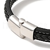 304 Stainless Steel Knot Link Bracelet with Magnetic Clasp BJEW-C021-26P-3