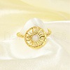 304 Stainless Steel Enamel Cuff Rings for Women RJEW-G338-01G-01-2