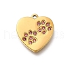 304 Stainless Steel Rhinestone Pendants STAS-R159-55G-2