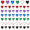  60Pcs 6 Colors Alloy Enamel Beads ENAM-PH0002-47-1