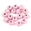 Spray Painted Round Natural Schima Wood Beads WOOD-A018-6mm-05-1