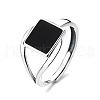 925 Sterling Silver Enamel Adjustable Finger Rings FS-WGAA091-02-2