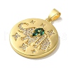 Brass Micro Pave Cubic Zirconia Pendants KK-Z042-26G-02-2
